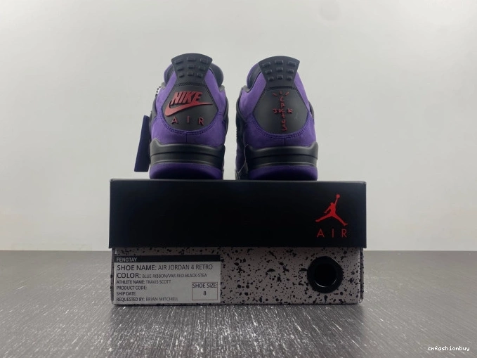 Travis Scott x Jordan Suede Purple 4 Air 0919